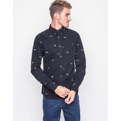 Košile RVLT 3494 Shirt pattern black