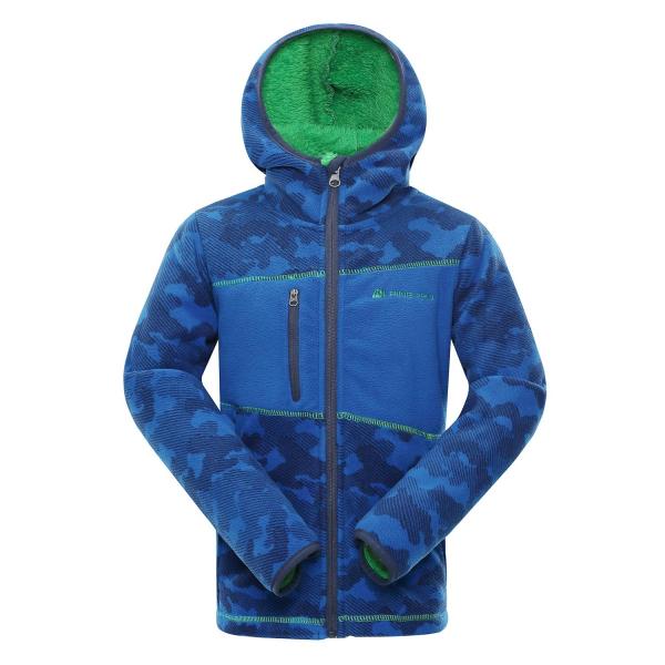 ALPINE PRO MANLIO 3 MODRÁ / TYRKYSOVĚ MODRÁ Dětská Mikina 116-122