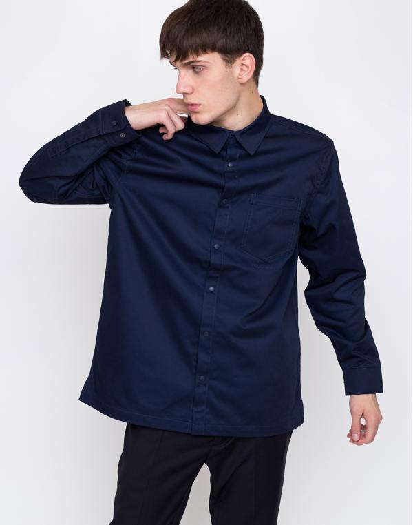 M.C.Overalls Polycotton Shirt Navy L