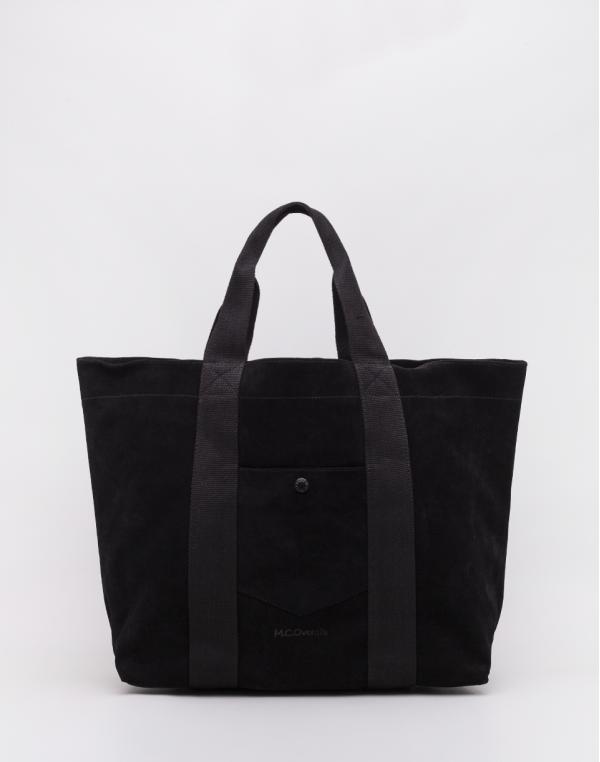 M.C.Overalls Suede Tote Bag Black
