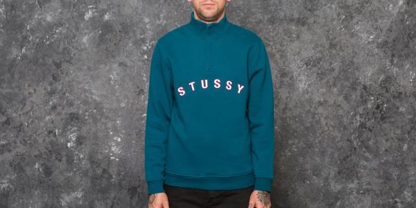 Stüssy Quarter Zip Mock Neck Dark Teal