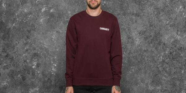 Carhartt WIP College Script Sweat Damson/ White