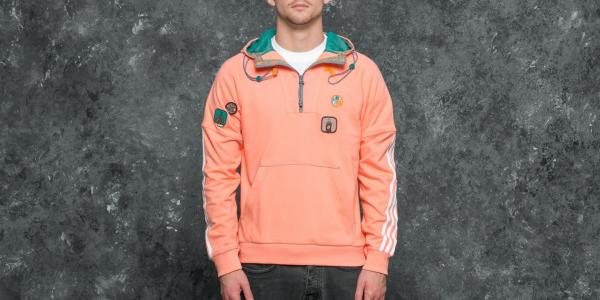 adidas HU Hiking Hood Sweat Sunglow/ Equipment Green