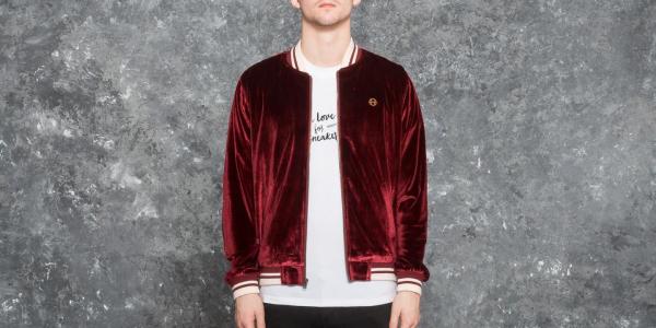 HUF Apparel Jacket Wild Cock Bomber Jacket Burgundy