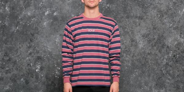 Polar Striped Longsleeve Tee Dusty Rose/ Navy