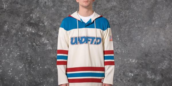 Undefeated Hockey Jersey Sweatshirt Off White