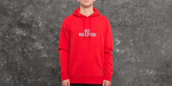 HUF Serif Stack Pullover Fleece Hoodie Red