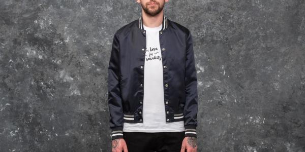 MAISON KITSUNÉ Teddy Satin Bomber Navy