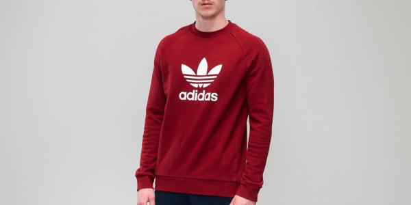 adidas Trefoil Crew Rust Red