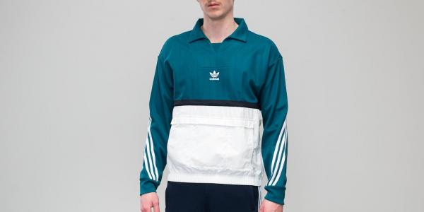 adidas Drill Pullover Real Teal/ White