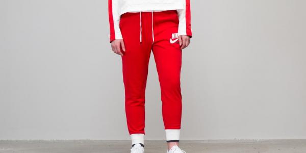 Nike Sportswear Archive High Waist Fleece Pants Red