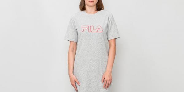 FILA Luna 2.0 Long Tee Dress Light Grey Melange Bros