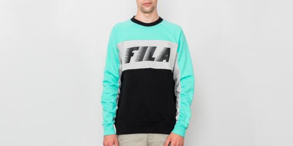 FILA Colour Block Sweatshirt Black/ Cockatoo/ Light Grey Melange Bros