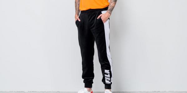 FILA Velour Pant Black/ Light Grey