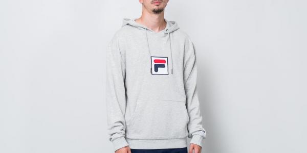 FILA Shawn Hooded Sweat Light Grey Melange Bros