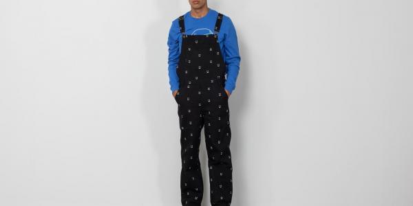Lazy Oaf Happy Sad Dungarees Black