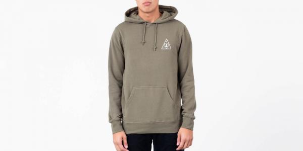 HUF Memorial Triangle Pullover Hoodie Deep Olive