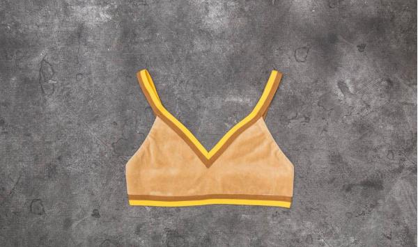 Puma Fenty x Rihanna V-Neck Velour Crop Top Lark