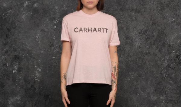 Carhartt WIP W Shortsleeve Holbrook Freehand T-Shirt Soft Rose Heather/ Black