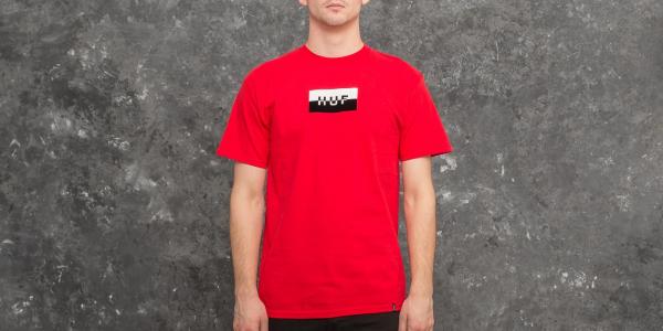 HUF Split Bar Logo Tee Red