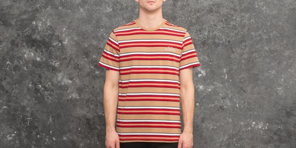 HUF Malibu Short Sleeve Stripe Shirt Red