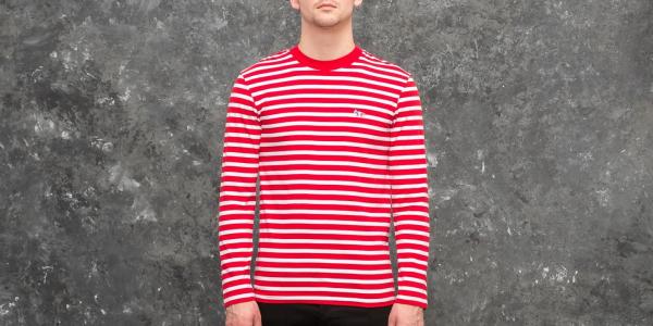MAISON KITSUNÉ Tricolor Fox Patch Marin Tee Red/ White