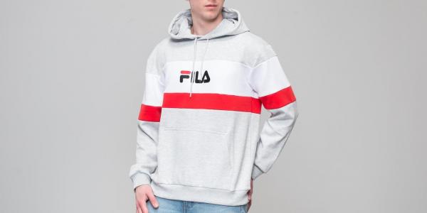 FILA Thomas Hooded Sweat Light Grey Melange Bros
