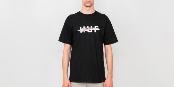 HUF OG Logo Ripped Tee Black