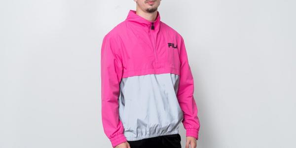 FILA Levi Colour Block Jacket Magenta/ White
