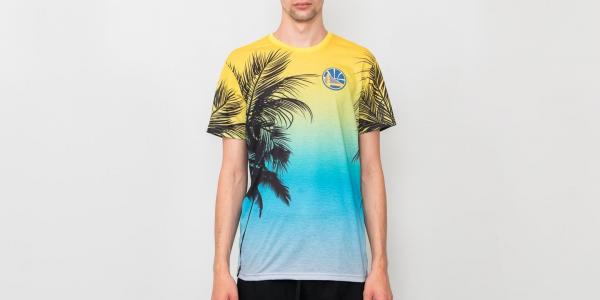 New Era NBA Coastal Golden State Warriors Tee Yellow/ Green/ Blue
