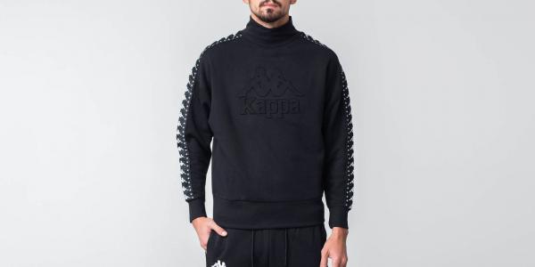 Kappa Authentic Mock Alef Crewneck Black