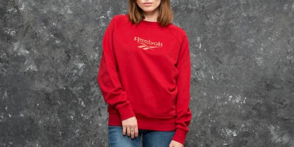 Reebok Cotton Cover-Up Sweatshirt Rich Magma