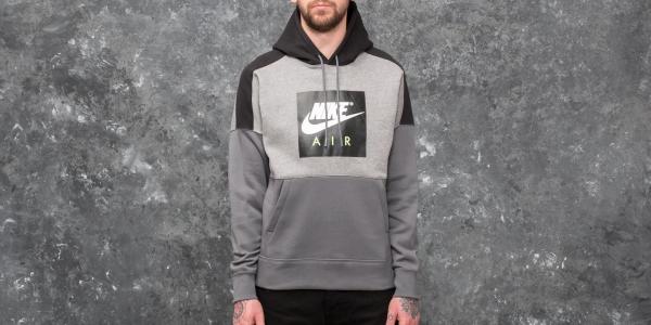 Nike Sportswear Fleece Pullover Hoodie Carbon Heather/ Black