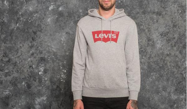 Levi's® Graphic Pullover Hoodie Midtone Heather Grey