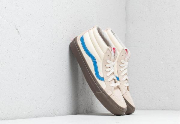 Vans OG Sk8-Mid LX (Suede/Canvas) White Asperagus