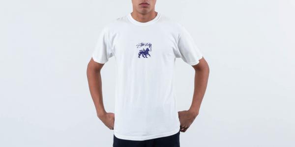 Stüssy Stock Lion Pig Dyed Tee Natural