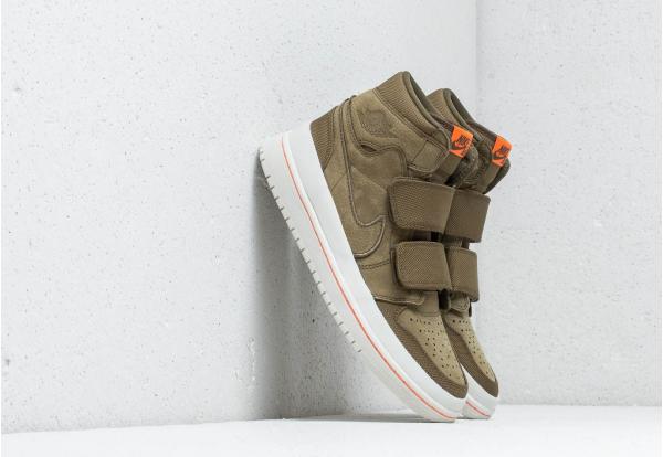 Air Jordan 1 RE Hi Double Strap Olive Canvas/ Cone-Light Bone