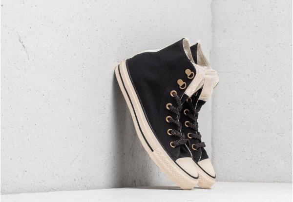 Converse Chuck Taylor All Star Lift Ripple Hi Black/ Natural Ivory/ Rust Pink