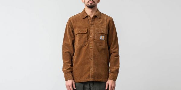 Carhartt WIP Longsleeve Swinton Shirt Hamilton Brown Rinsed