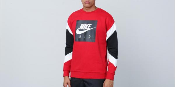 Nike Sportswear Air Fleece Crewneck Gym Red/ White/ Black