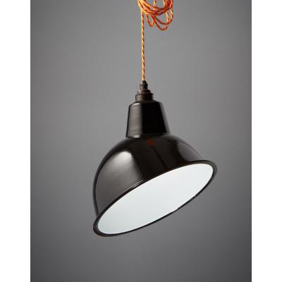 Nostalgia Lights ANGLED CLOCHE Enamel Lamp Shade Black