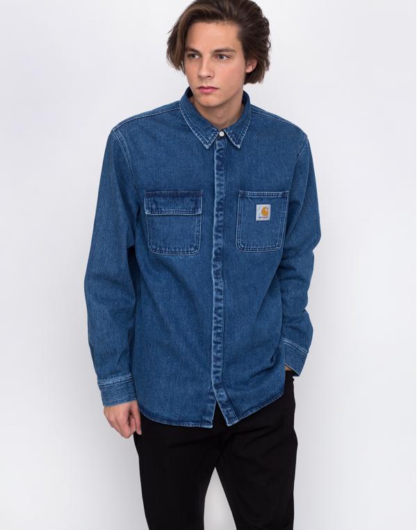Carhartt WIP Salinac Shirt Jac Blue stone washed XL