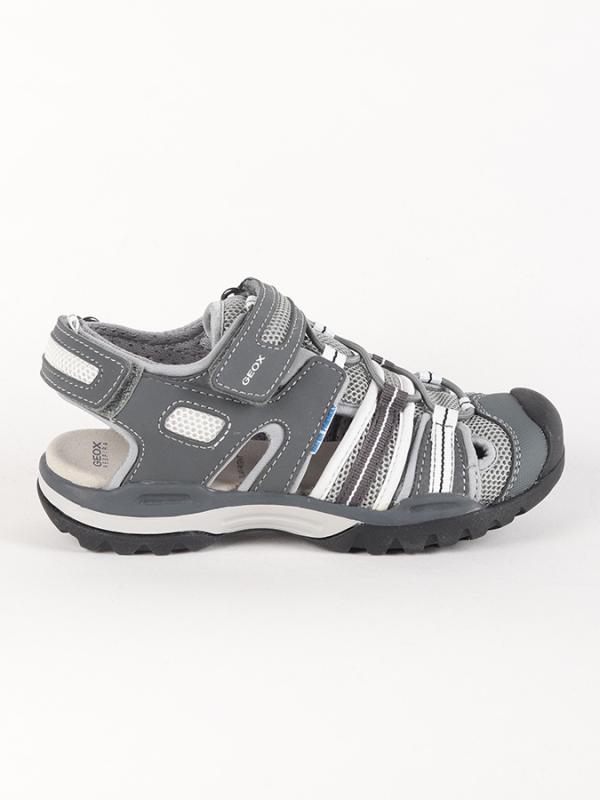 Sandály Geox J Borealis B.C - Durabuk + Mesh Šedá