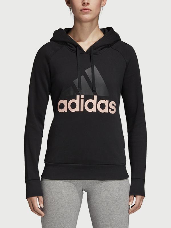 Mikina adidas Performance Ess Lin Oh Fl Černá