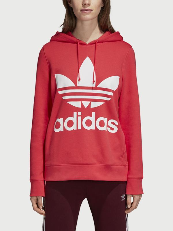 Mikina adidas Originals Trefoil Hoodie Červená