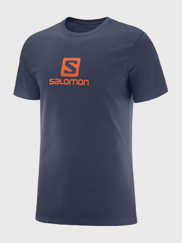 Tričko Salomon Coton Logo Ss Tee M Modrá