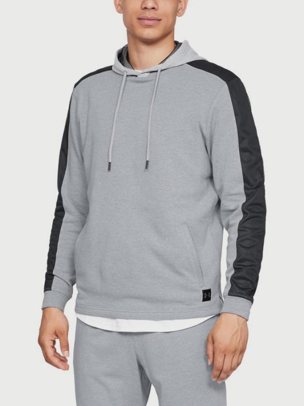 Mikina Under Armour Microthread Terry Po Hoodie Šedá