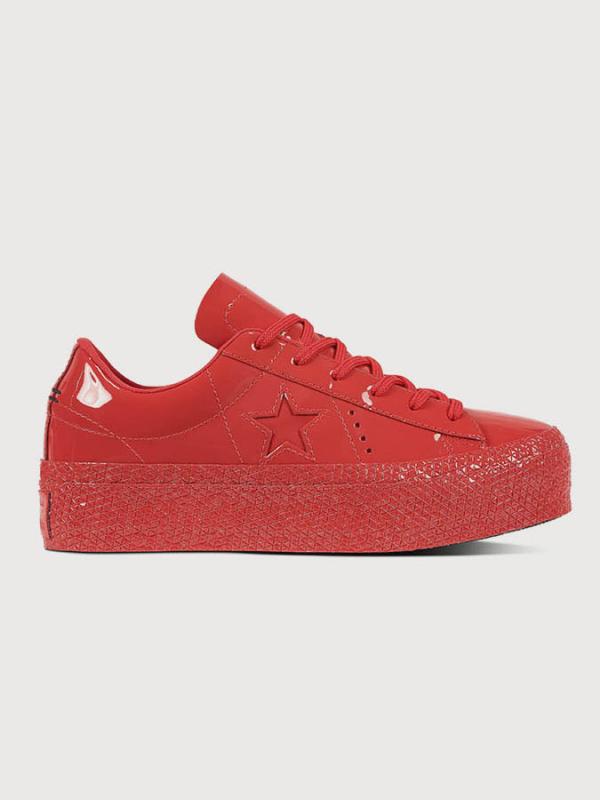 Boty Converse One Star Platform OX Červená