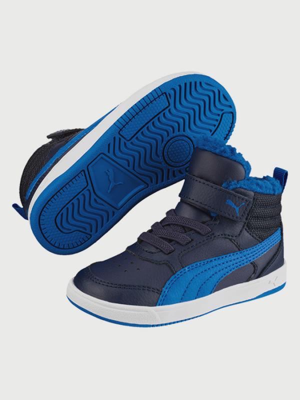 Boty Puma Rebound Street2Fur V PS Modrá