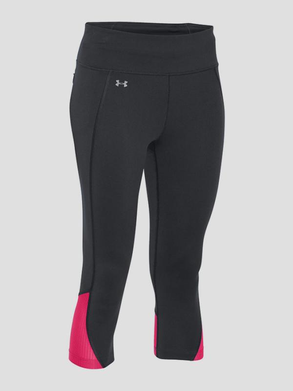 Legíny Under Armour HeatGear Fly By Capri Černá